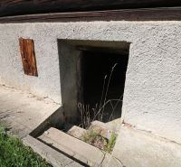 Stone entrance to the cellar at the house on Matúšovská Street in Žaškov.