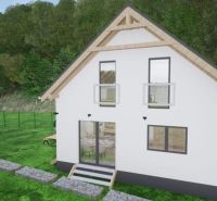 A family house with an open terrace amidst greenery on Kostiviarska Road, Banská Bystrica.
