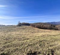 Landscape with fields under a blue sky on Pršianska Road in Banská Bystrica. Land - residential.