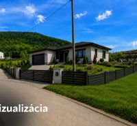 A family house with a landscaped plot for living in Fintice, surrounded by greenery and mountains.