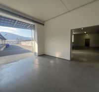 Warehouses and halls in the Banská Bystrica district, visible entrance and building facilities.