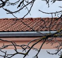 A roof with tiles and branches in Partizánske on Rudolfa Jašíka Street, 3-room apartment.