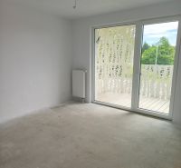 A room in a 2-room apartment with a balcony, a large window, and a radiator on the wall.