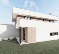Modern architecture with wooden decor for plots - housing in the town of Sliač.