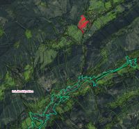 Agricultural and forest lands around Nová Bystrica, visible on the satellite image.