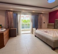 A bedroom with a built-in hot tub, bed, and balcony, Unique properties.