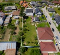 Aerial view of a large family house property on Jahodova Street in Trencin.