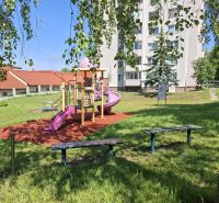 Playground and apartment building on J.J. Boora Street in Holíč near a 3-room apartment.