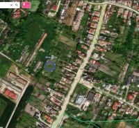 Aerial map of residential plots in Vydrany, including parcel numbers and buildings.
