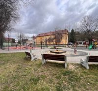 In Ružomberok, there is a children's playground with swings, benches, and a multifunctional sports field.