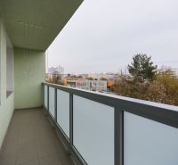 The balcony of a 4-room apartment on Markušova Street in the Západ district of Košice.