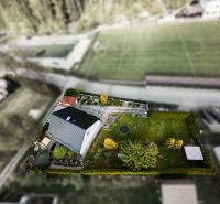 A family house in Makov with a spacious garden and a trampoline.