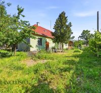 A garden and a family house in Hviezdoslavov, surrounded by trees and greenery.