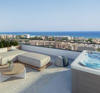 Recreational apartment in Canet d'En Berenguer with terrace, jacuzzi, and panoramic city views.