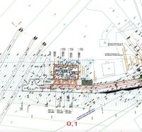 Land map for residential development on Partizánska cesta in Banská Bystrica with infrastructure plans.