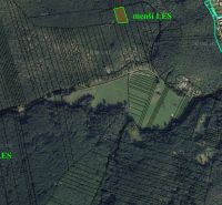 An aerial map shows agricultural and forest lands in the area of Rajecká Lesná.