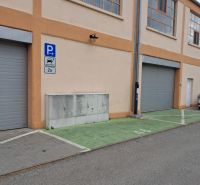 Parking spaces at warehouses and halls on Coburgova Street in Trnava.