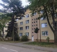 Apartment building on the tree-lined Exnárova Street in Bratislava - Ružinov.