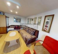 Living room in a family house with a sofa, wooden decor flooring, and wall paintings.