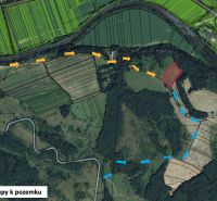 An aerial photograph shows two approaches to recreational lands in Ostrá Lúka.