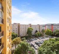 A view of the housing estate from a 3-room apartment on Československých Parašutistov Street in Bratislava.