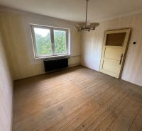 A room in a family house with a wooden decor floor and a large window.