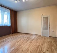 A room in a family house with a wooden decor floor and a large window.
