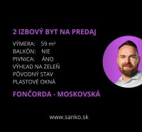 2-room apartment on Moskovská in Banská Bystrica, 59 m², without a balcony, cellar.