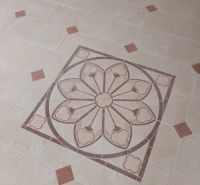 Tiles with patterns in commercial spaces.
