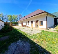 Family house in Tehla, Brick with a gravel area and lawn with dandelions.