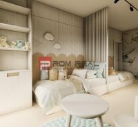 Children's room in a 4-room apartment with bright decorations and toys.