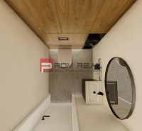 A bathroom with a mirror, cabinet, and sink in a 4-room apartment.