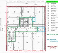The floor plan of the offices on Kpt. Nálepku in Ilava shows the layout of rooms and spaces.