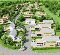 Visualization of housing in Laclavá, Abramová with plots - housing, surrounded by greenery.