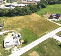 Aerial view of properties - housing in the village of Vrbovce on Laski Street, surrounded by greenery.