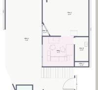 The floor plan of the commercial spaces shows seven rooms with various dimensions.