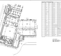 Ground floor construction plan of hotels and guesthouses with rooms and wellness in Vysoké Tatry.
