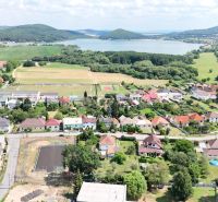 Aerial view of the village Divín with surroundings and commercial premises.