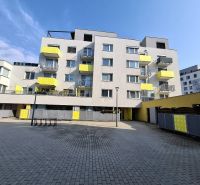 Apartment building with terraces and yellow balconies in Bratislava - Dúbravka.