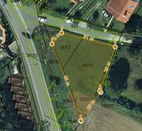 View of the cadastral map of residential plots in Poprad.