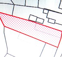 Map of residential plots in Tešedíkovo, highlighted plot with an area of 752 m².
