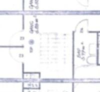 The floor plan for a 3-room apartment shows the arrangement of rooms and furnishings.
