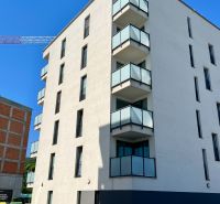 Apartment building in Prešov with balconies suitable for 2-room apartments, exterior view.
