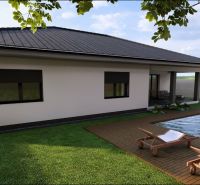 A family house on Hlavná Street in Marcelová with a garden, lawn, and swimming pool.