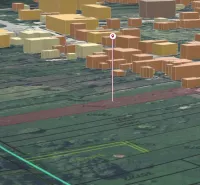 Orthophoto from Bátorove Kosihy depicting residential plots and buildings.