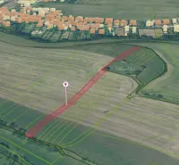 Agricultural and forest lands in Trenčianske Stankovce with visible parcels and road network.