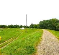 A path between trees in an area with peculiar properties near Malacky.