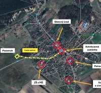 Satellite image of Special Properties in Lakšárska Nová Ves with local infrastructure markings.