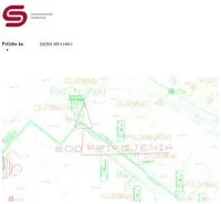 Map of electrical wiring with connection mark in the area Pod Stráňou.