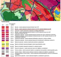Zoning plan of the area with land use in Banská Bystrica, Podlavice region.